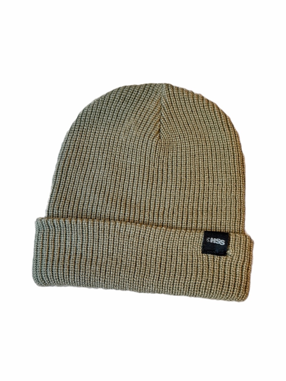 Olive Knit Cuffed Beanie - Women